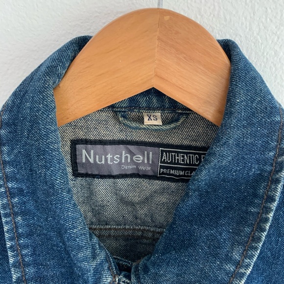 Extra Small Vintage Faded Denim Jacket with Patina - Picture 4 of 6